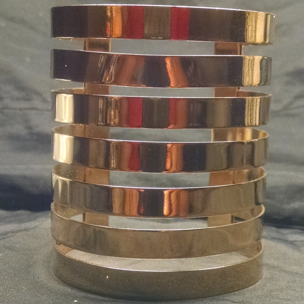 Gold Shiny Extra Wide Cuff Bracelet